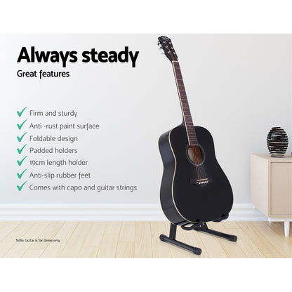 ALPHA Folding Acoustic Guitar Stand Bass Floor Rack Holder  Pack