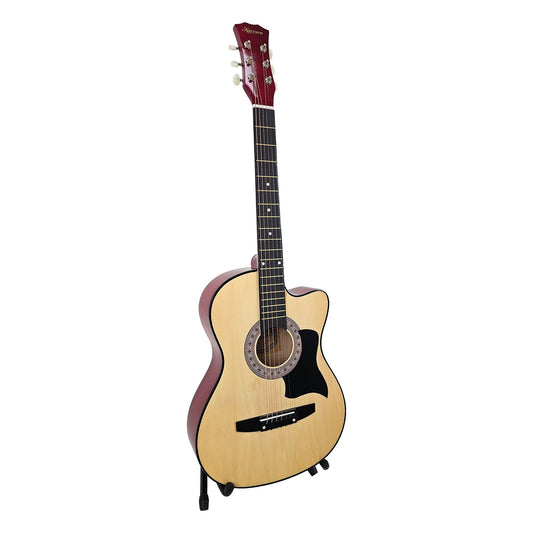 38in Pro Cutaway Acoustic Guitar with guitar bag - Natural