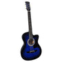 38in Cutaway Acoustic Guitar with guitar bag - Blue Burst