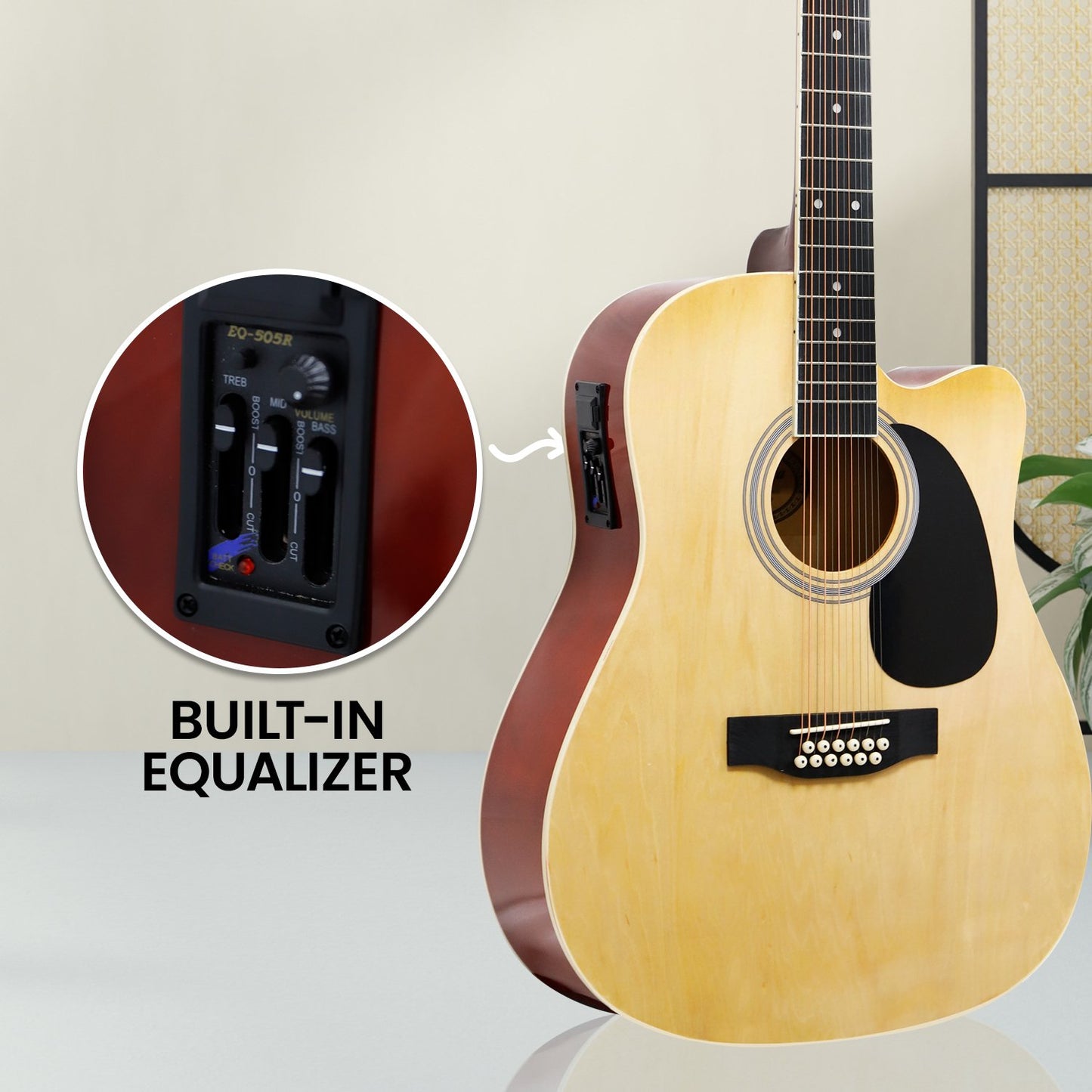 Karrera 12-String Acoustic Guitar with EQ - Natural