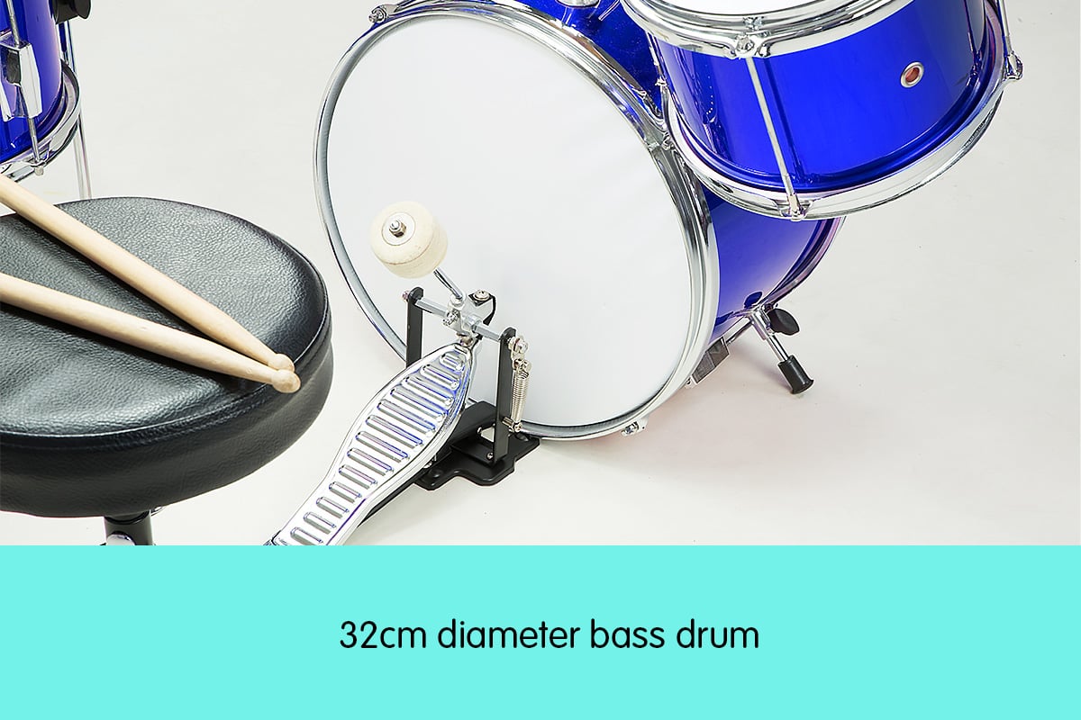 Children's 4pc Drum Kit - Blue