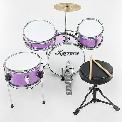 Karrera Childrens 4pc Drum Kit - Purple