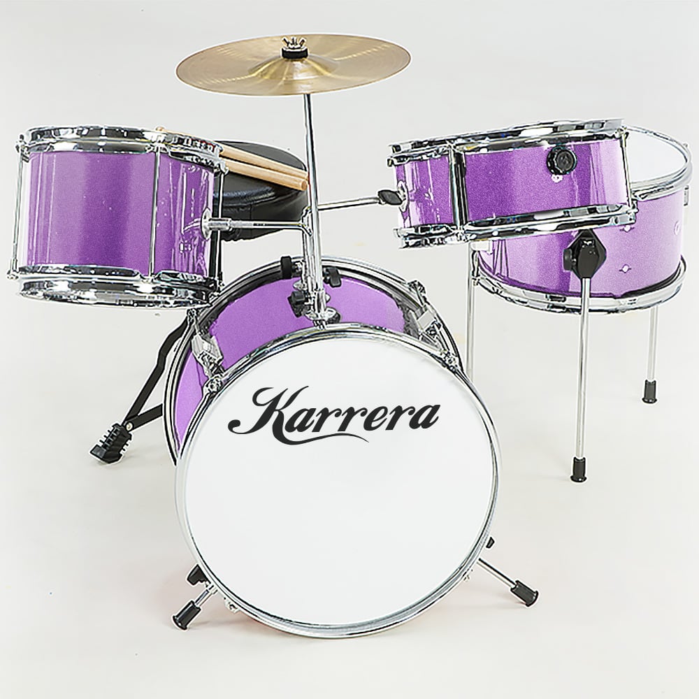 Karrera Childrens 4pc Drum Kit - Purple