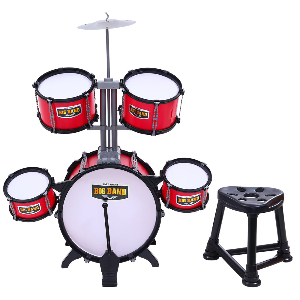 Kids 7 Drum Set Junior Drums Kit Musical  Toys Childrens Mini Big Band