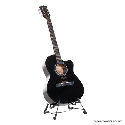 Karrera Acoustic Cutaway 40in Guitar - Black