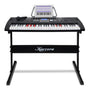 Karrera 61 Keys Electronic LED Keyboard Piano with Stand - Black