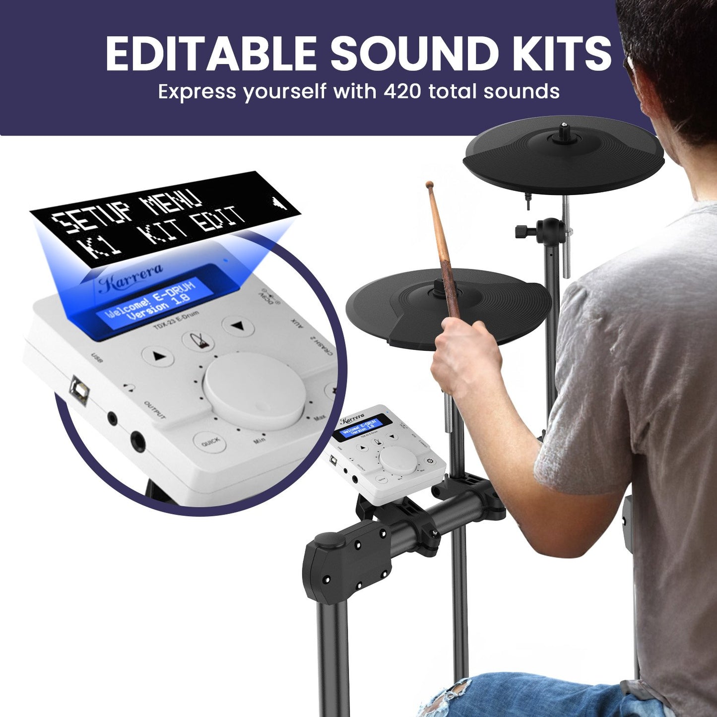 Karrera X23 9-Piece Electronic Drum Kit