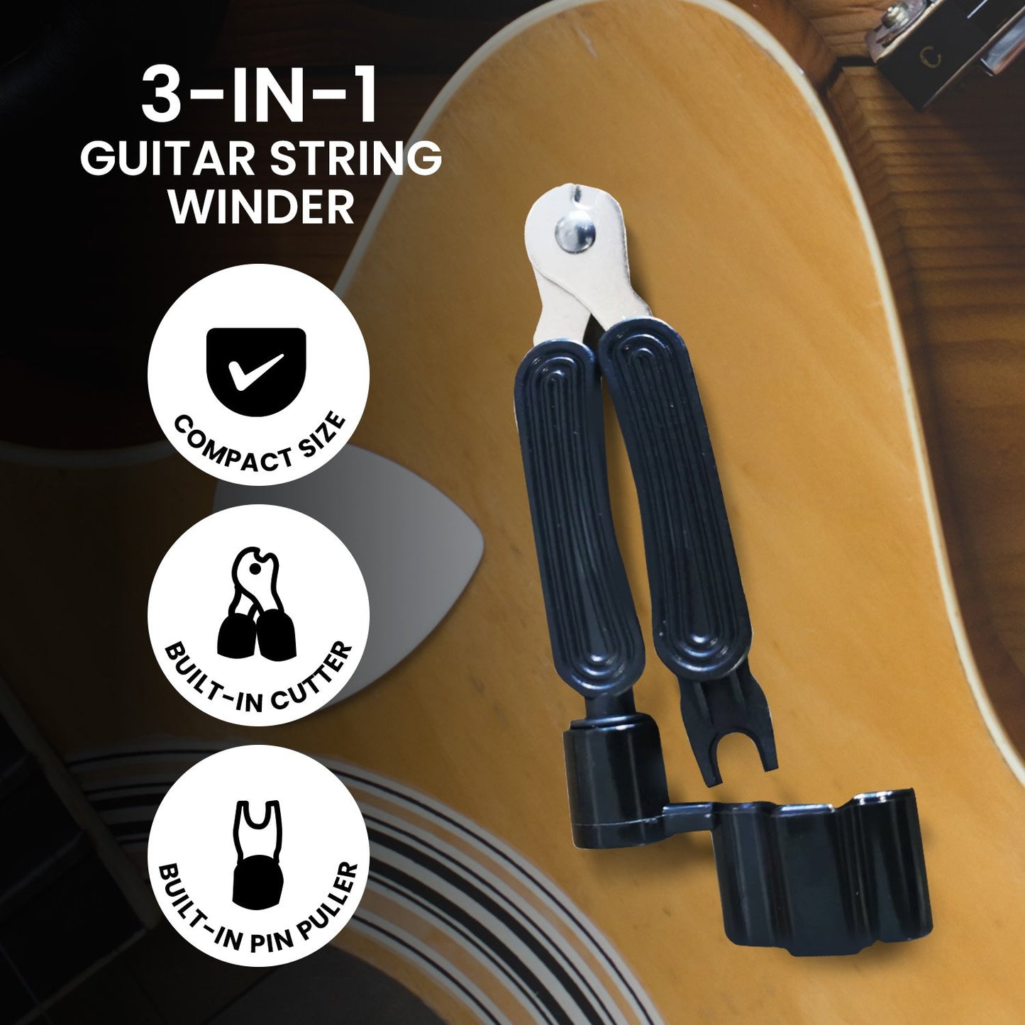 3-In-1 Guitar String Winder