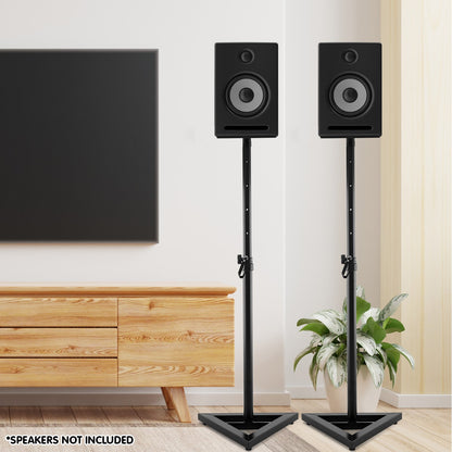 Karrera Adjustable Floor Speaker Stand Surround Sound - Black